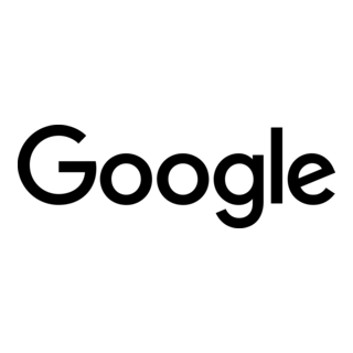 Google logo in black text on a transparent background.