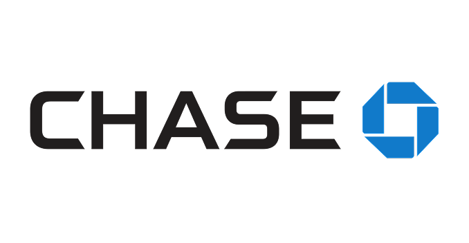 CHASE wordmark with blue geometric octagonal logo on the right.